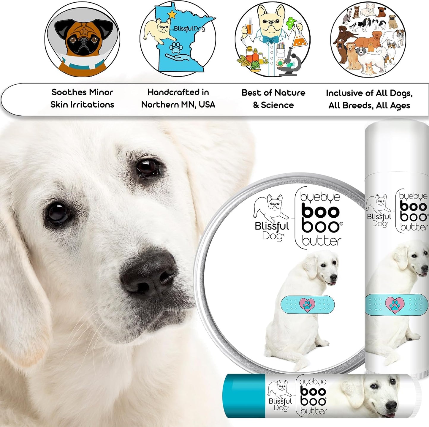 The Blissful Dog Kuvasz Boo Boo Butter, 16 Ounce