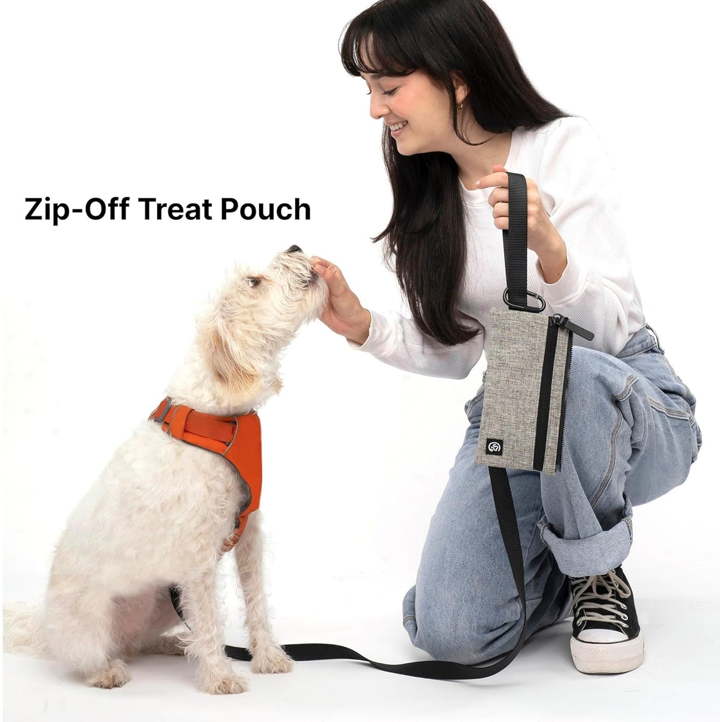 Porter 2-in-1 Dog Gear Backpack – Premium Dog Travel Bag with 10 Pockets, Zip-Off Treat Pouch, Leash Clip, Waterproof Pockets & Water Bottle Holder – Weekend, Hiking, Camping, Heather Grey