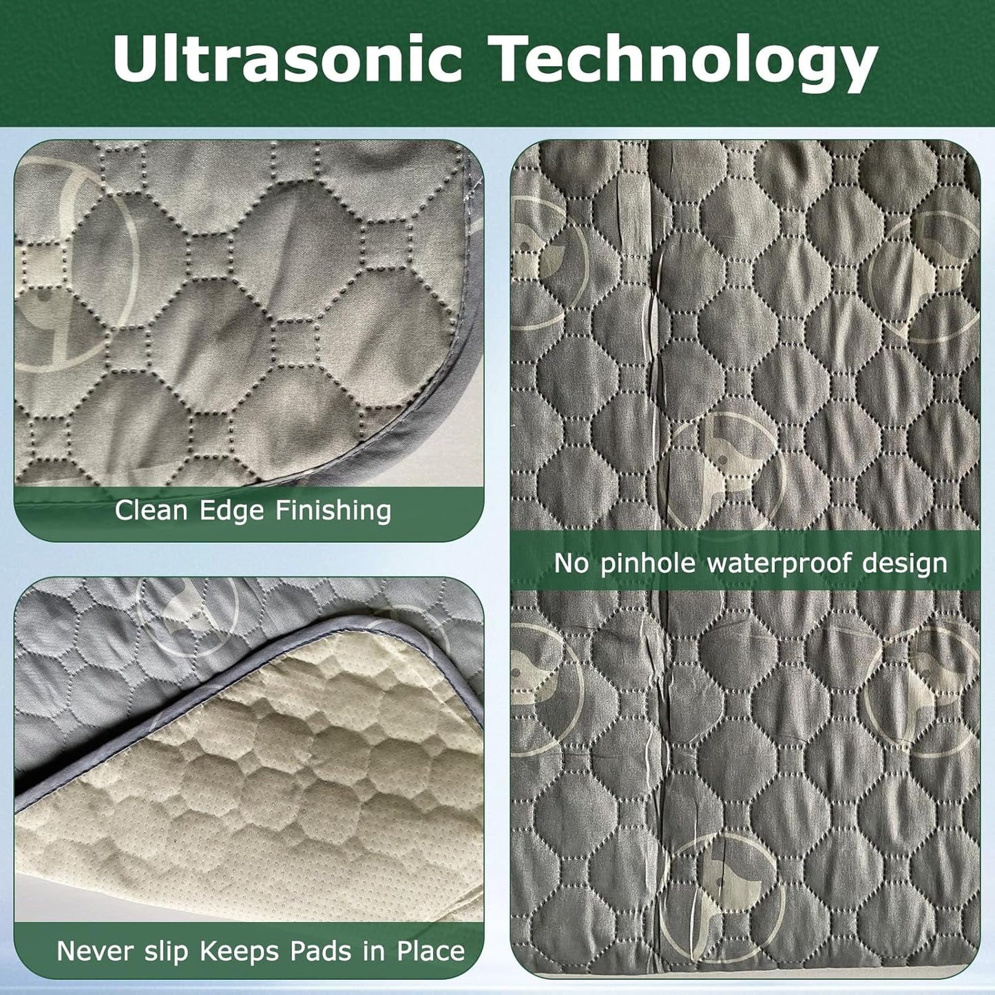 PJYuCien Washable Dog Playpen Mat, 36”x 36”, Leak-Proof Reusable Puppy Pee Pads, Non-Slip Pee Mat for Whelping Pads, Crate, Potty Training, Puppy Playpen (Note: Mat Only, Playpen Not Included)