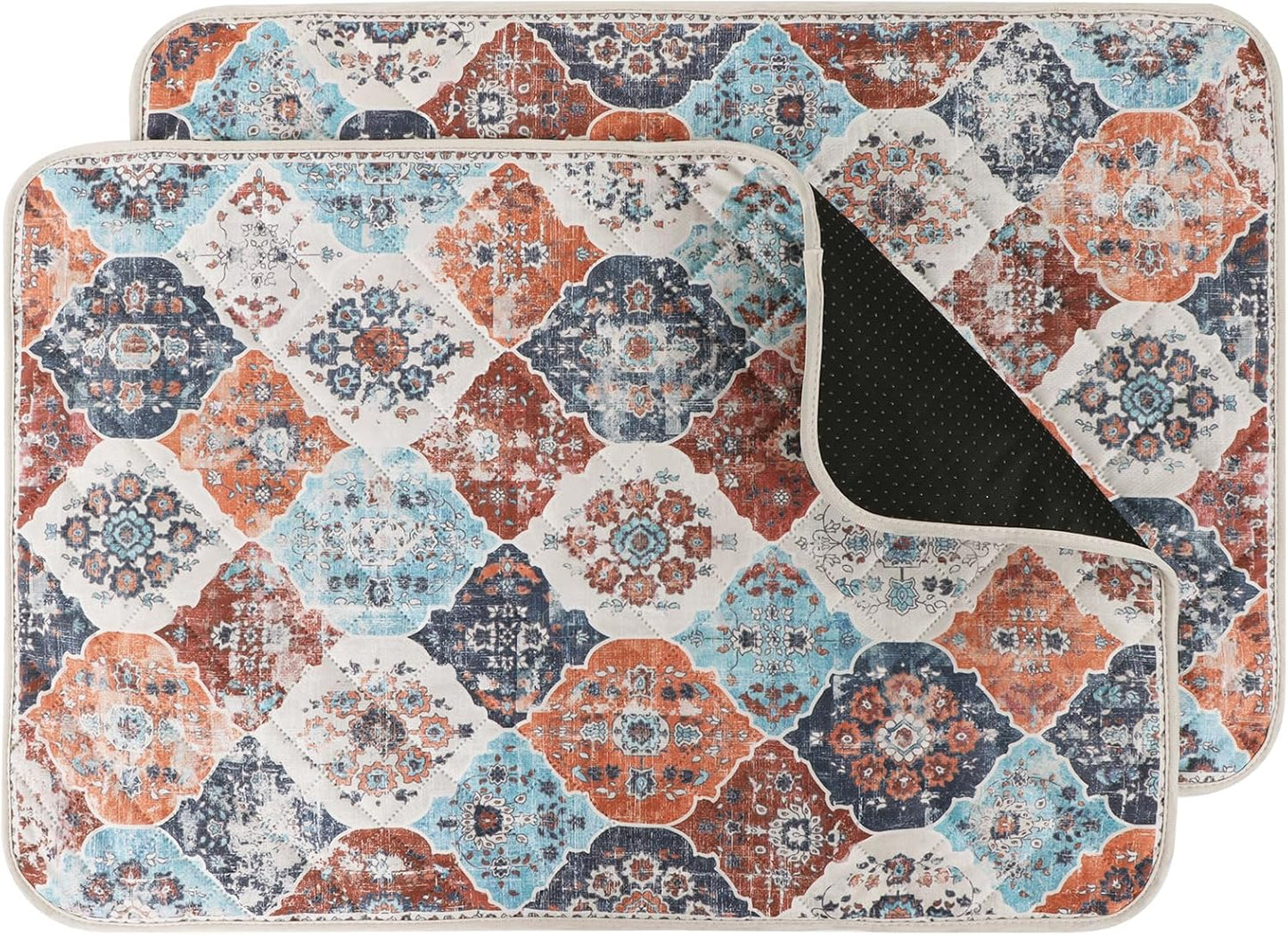 IEUUMLER Washable Pee Pads for Dogs, 2 Pack Reusable Pee Pads for Dogs Non-Slip Grip, Super Absorbent Waterproof Puppy Pads for Potty training, Playpen, Crate, Whelping Box EU011 (Orange,36" x 24")