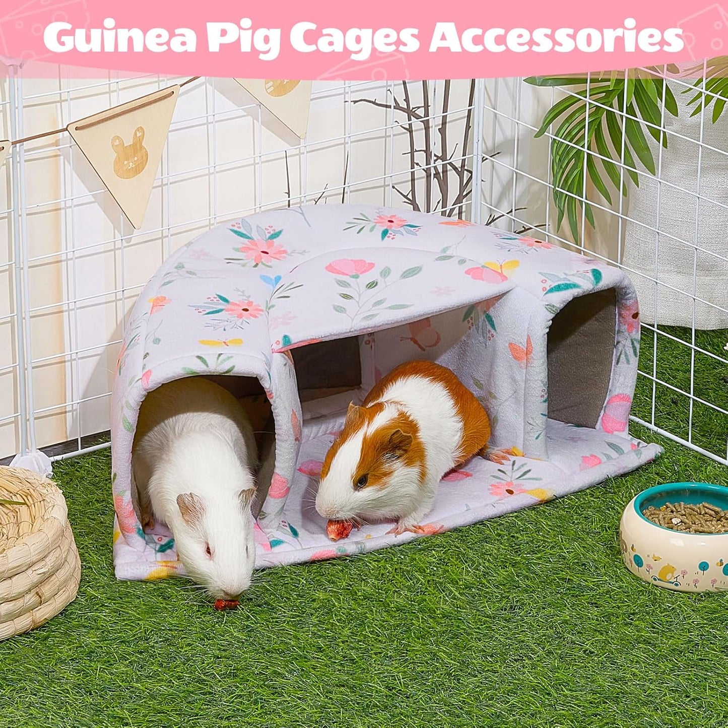 Unicorn Catcher Large Cozy Pet Bed & Tunnel - Warm & Washable, Suitable for Guinea Pigs, Hamsters, Chinchillas & Bunnies
