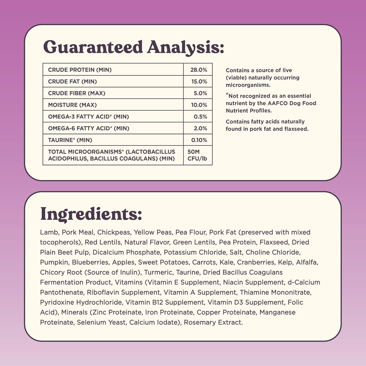 Bundle x Joy Brave Probiotic Dog Food Dry, Lamb, 4lb Bag, Allergy and Gut-Friendly Adult Kibble for Digestive Health with Grass-Fed Lamb, 20 Plant Based Superfoods, Poultry and Grain Free