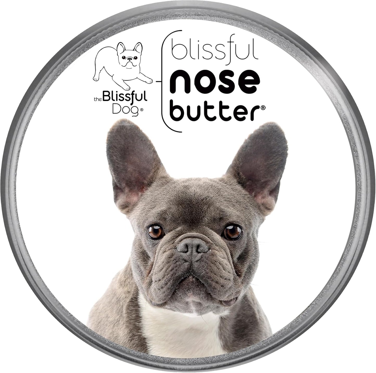 The Blissful Dog Blue French Bulldog Nose Butter, Versatile Dog Nose Balm for Dry Nose, Handcrafted Nose Moisturizer, Easy-to-Apply Dog Essentials, Unscented, 1 oz.