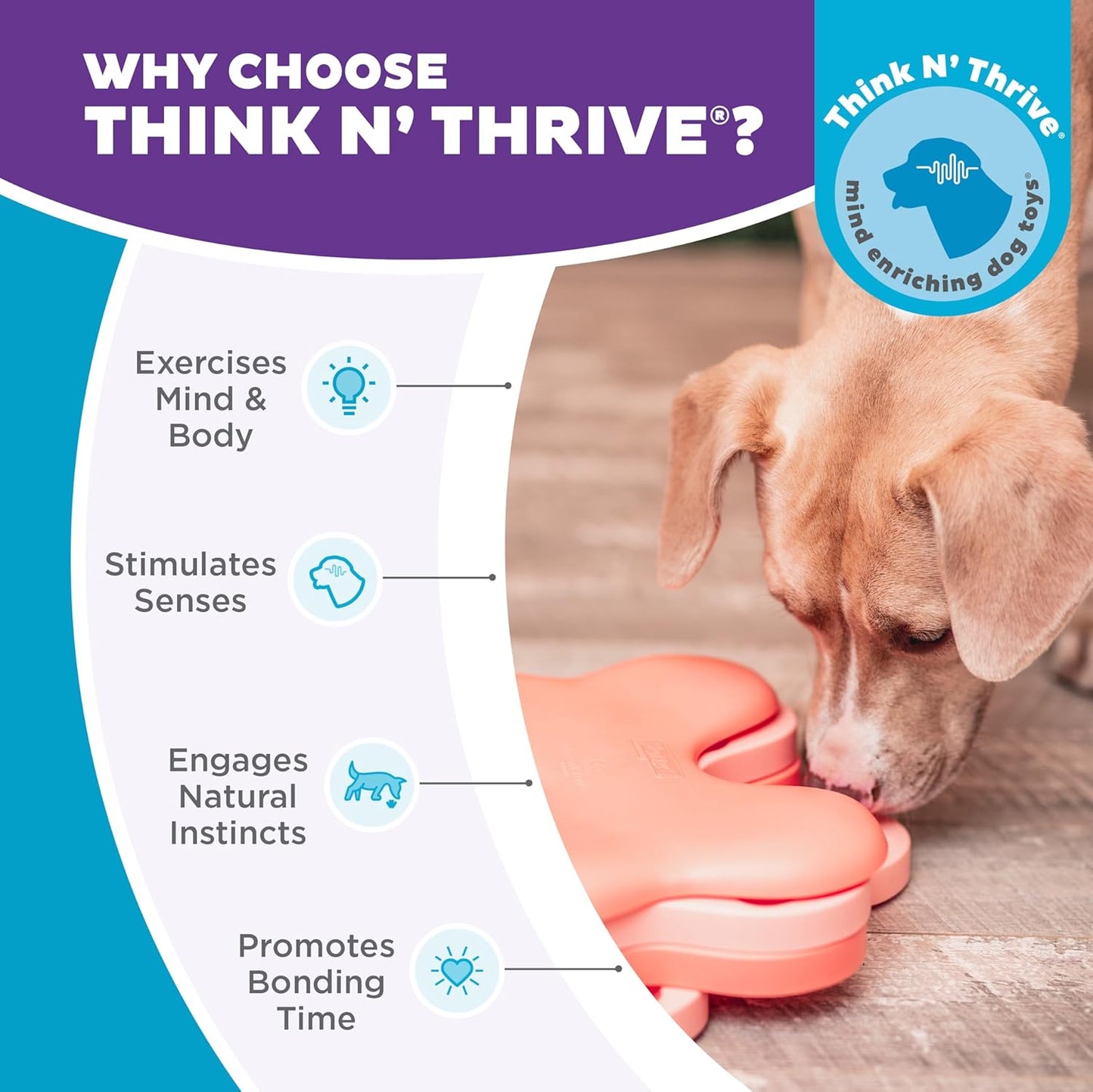 Outward Hound Nina Ottosson Puppy Tornado Dog Puzzle Interactive Treat Puzzle Dog Enrichment Dog Toy for Puppies, Level 2 Intermediate, Pink