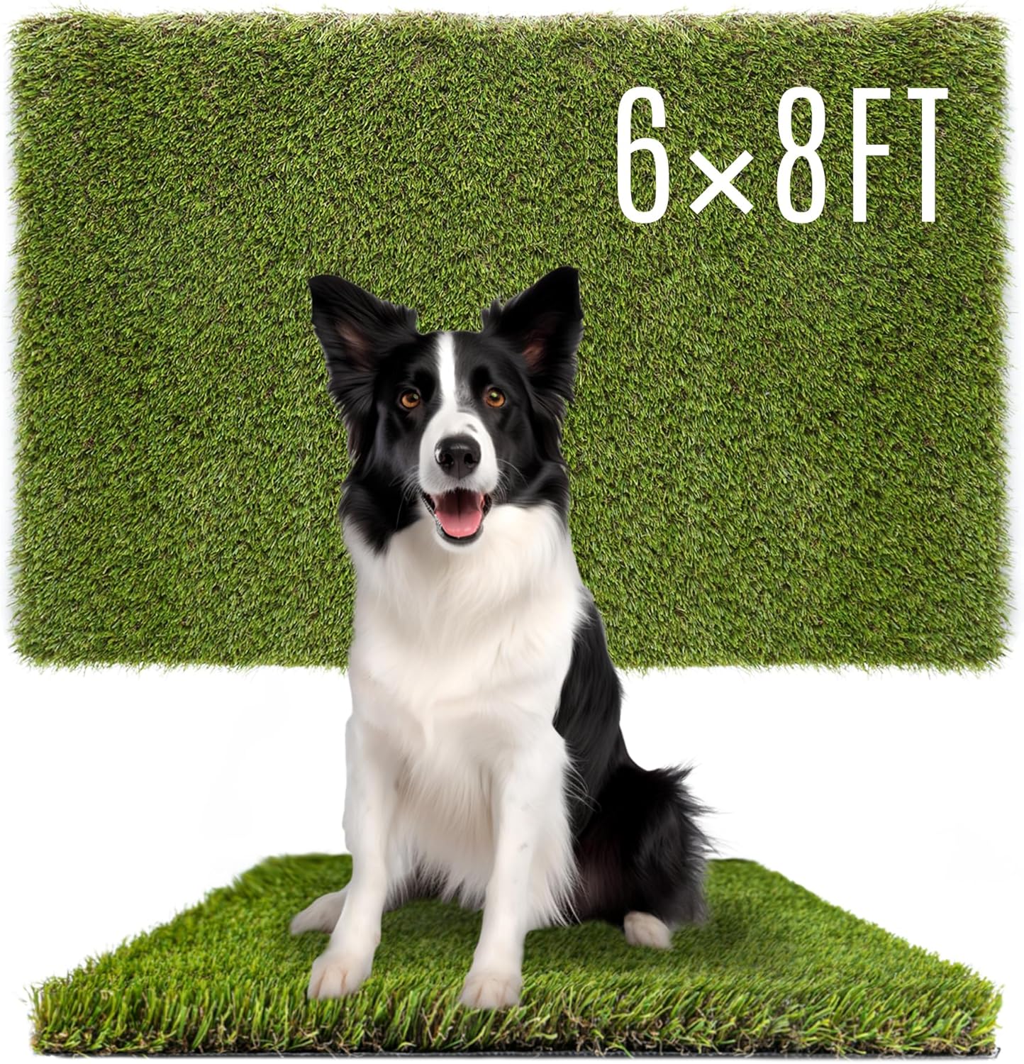 Dog Grass Pads 6 x 8 FT Artificial Grass Pee Pads for Dogs Potty Fake Grass Rug Turf Mat for Dogs Training Indoor Outdoor Garden Lawn Artificial Grass Rug