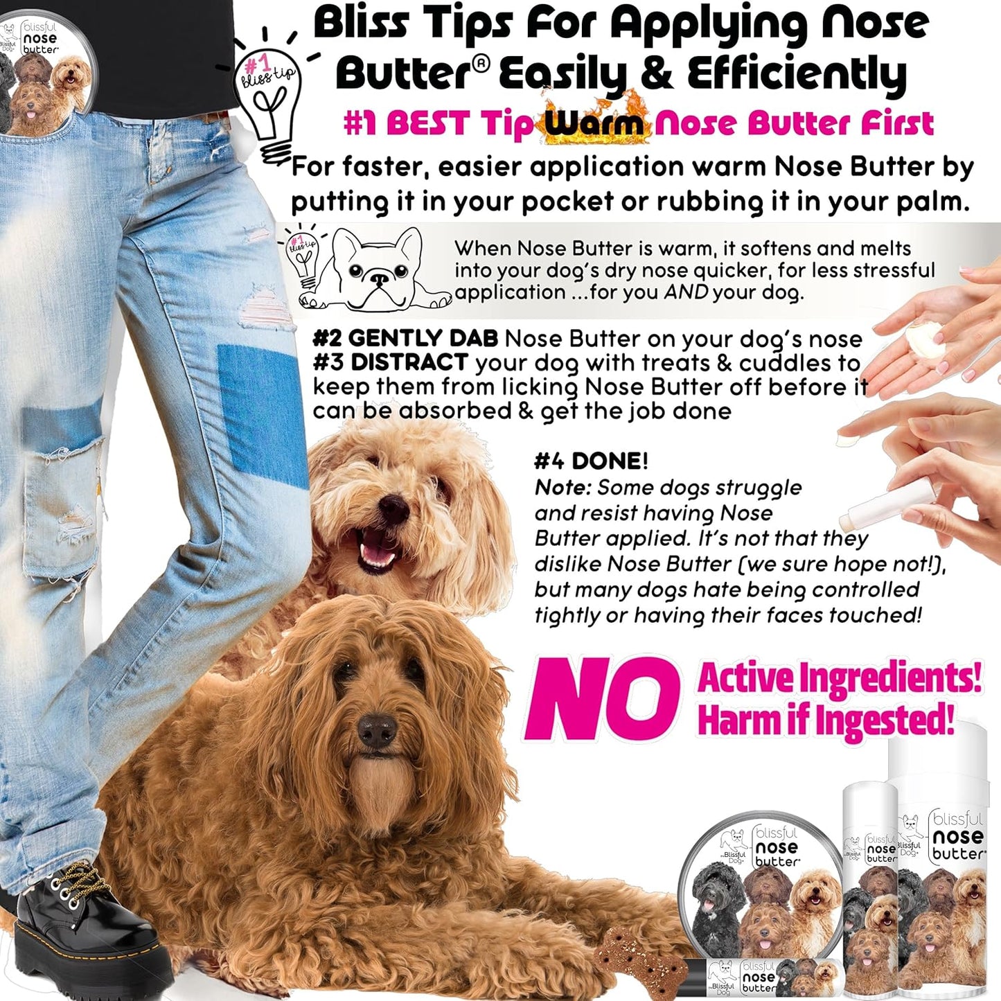 The Blissful Dog Labradoodle Unscented Nose Butter