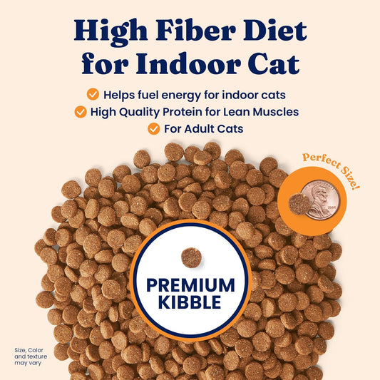 Solid Gold Indoor Dry Cat Food - Grain Free & Gluten Free - Chicken Cat Food Dry Kibble for Indoor Cats w/Probiotics & Fiber for Gut Health - Sensitive Stomach & Hairball Support for Adult Cats -12LB
