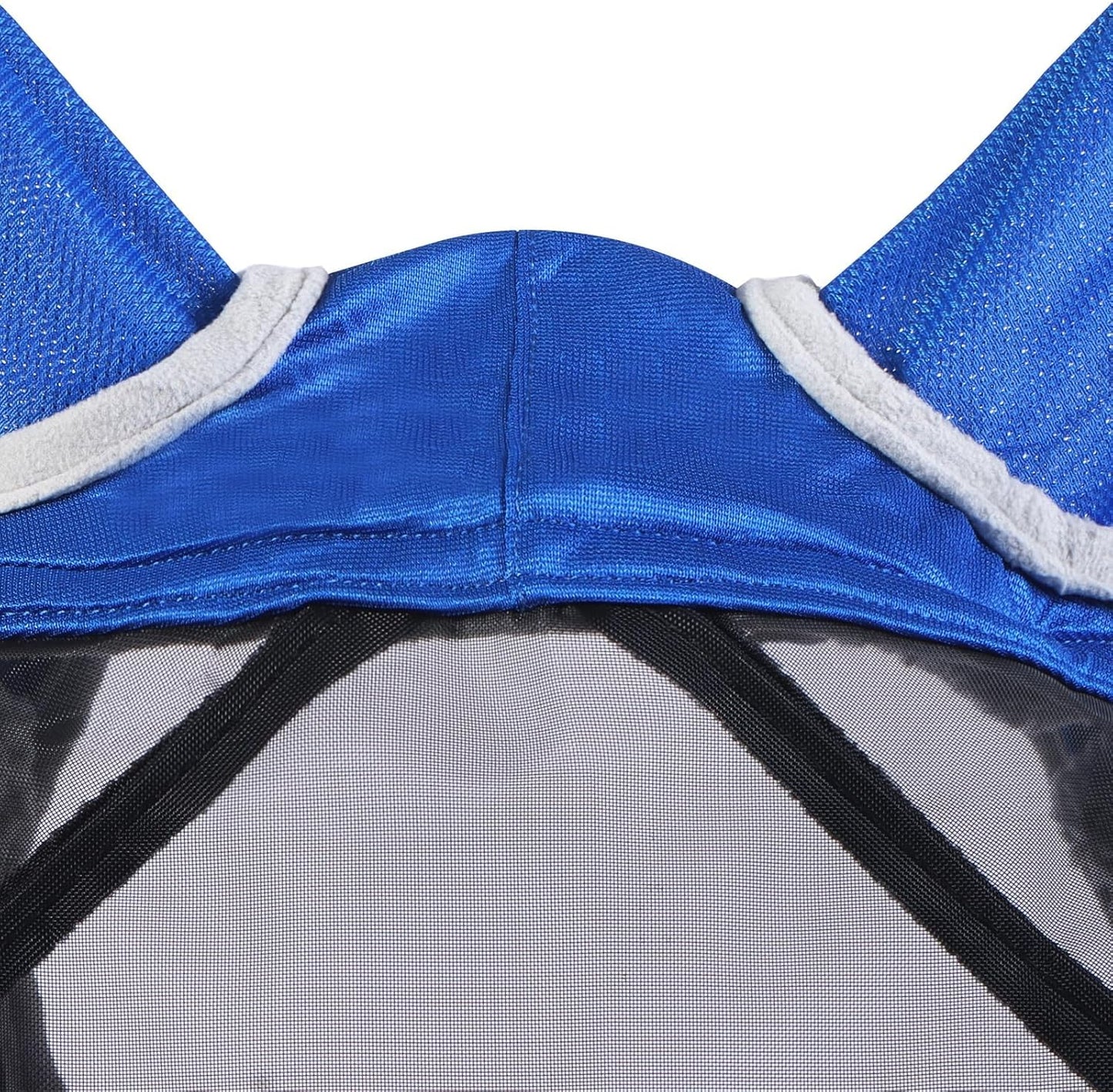 Harrison Howard Pro Luminous Horse Fly Mask Standard with Ears UV Protection for Horse Signature Blue Large Full Size