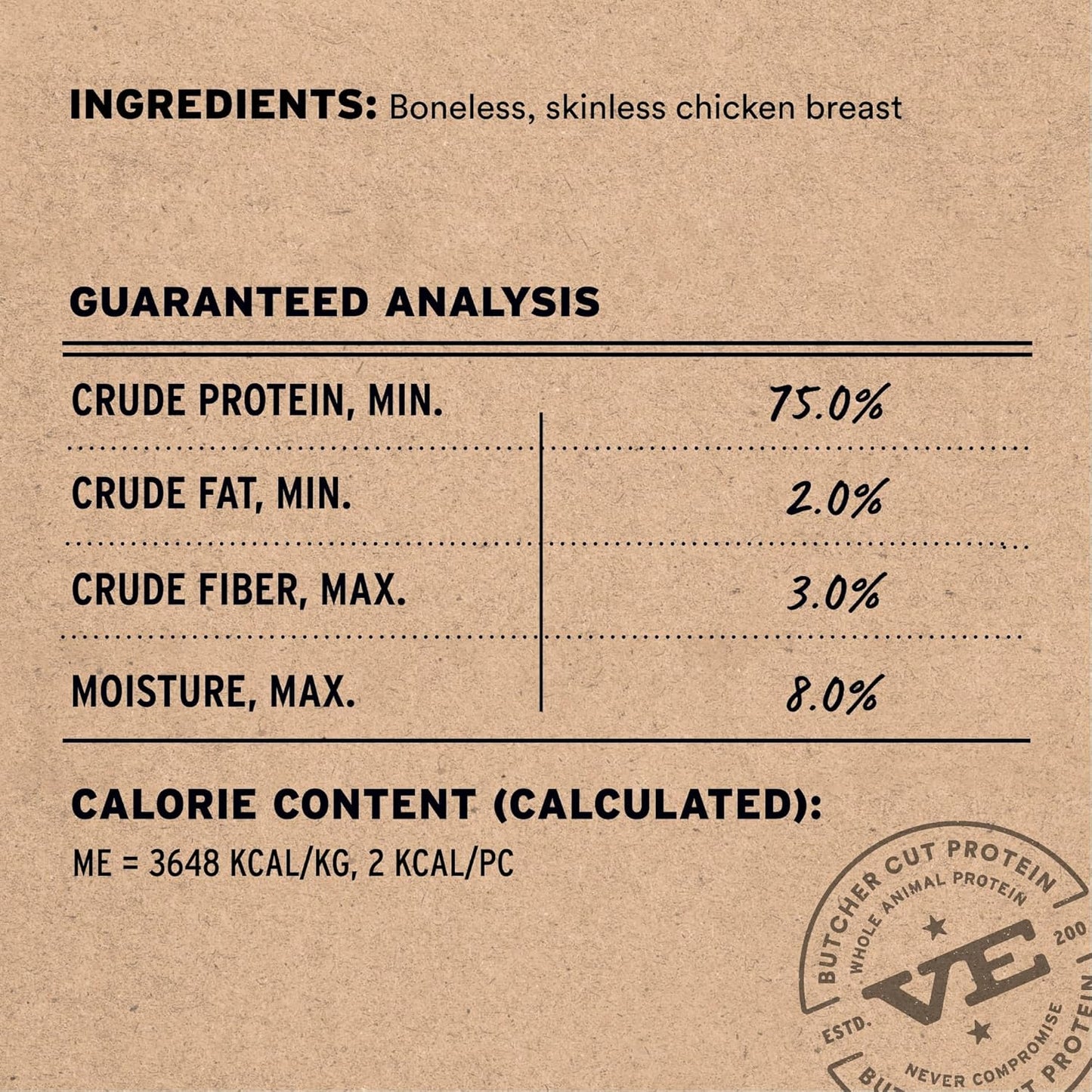 Vital Essentials Chicken Breast Cat Treats, 1 oz | Freeze-Dried Raw | Single Ingredient | Grain Free, Gluten Free, Filler Free