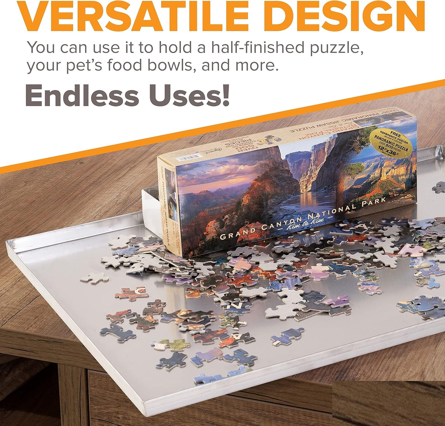 23.5" x 17.5" Metal Replacement Dog Crate Pan Chew Proof Crack Proof Pet Kennel Tray Central Dog Training Crate Pan Pet Supplies, Stainless Steel, 1" H