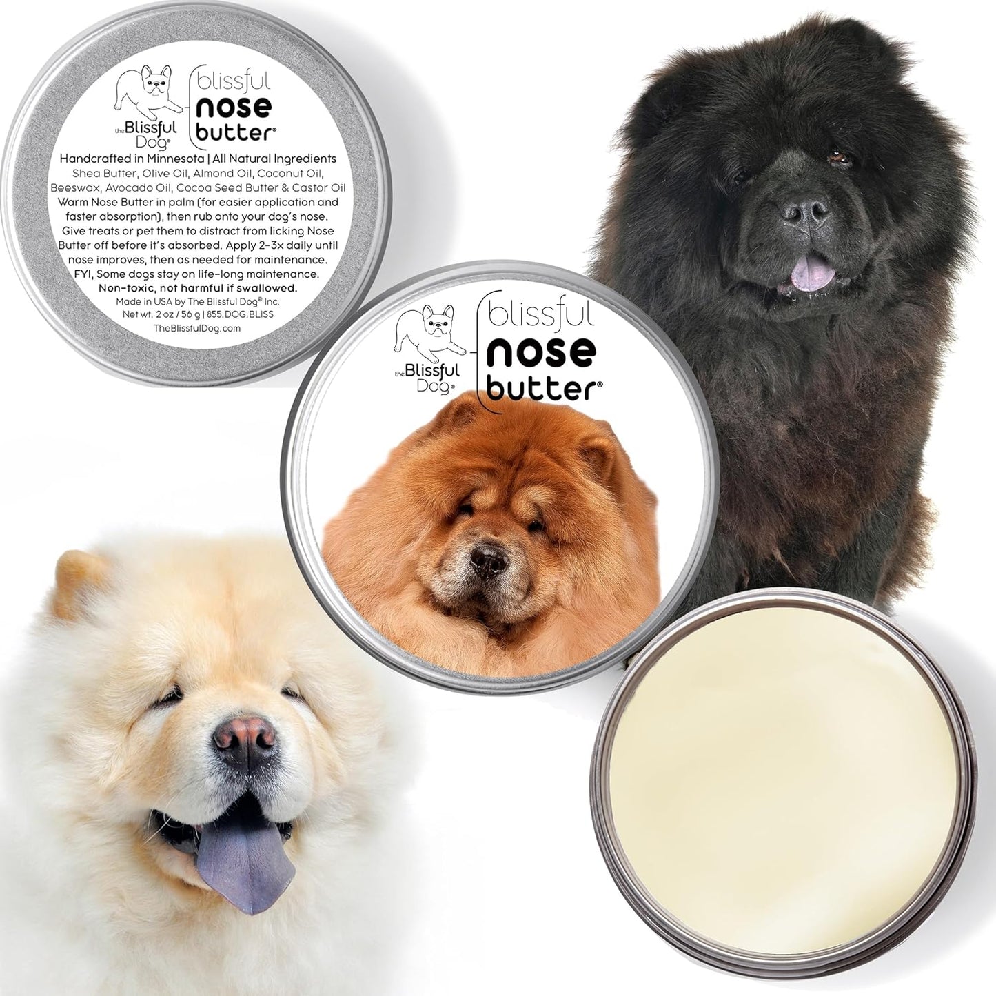 The Blissful Dog Chow Chow Unscented Nose Butter, 16oz
