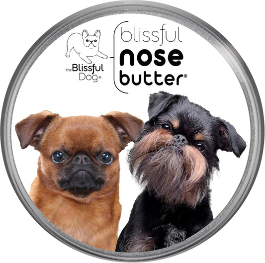 The Blissful Dog Brussels Griffon Nose Butter for Dry, Cracked Skin, Lick-Safe Dog Nose Balm with Moisturizing Shea Butter, Almond, Olive, and Essential Oils, Pet Supplies, Uncented, 4 oz.
