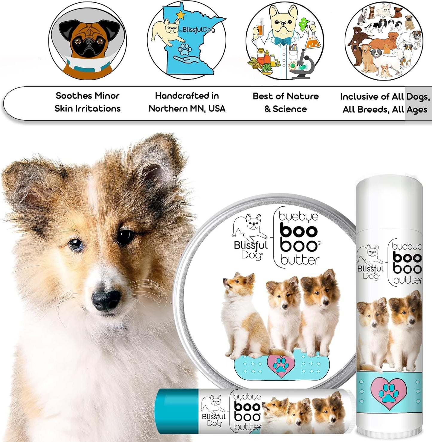 Shetland Sheepdog Boo Boo Butter, 16 oz