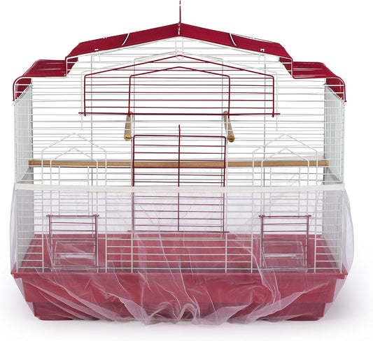Prevue Pet Products 821W Mesh Bird Seed Catcher, White, Medium/8"