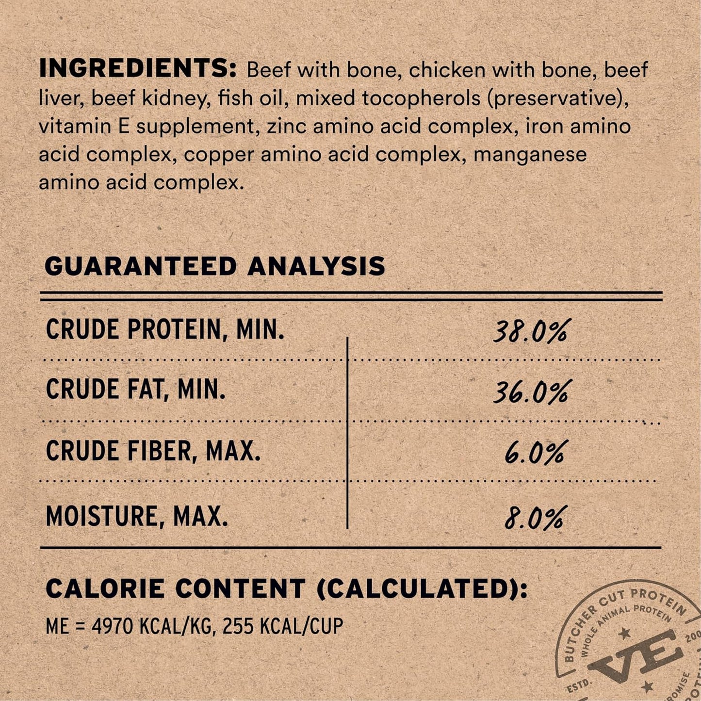 Vital Essentials Freeze-Dried Raw Beef & Chicken Meal or Mixer Cat Food Crunchy Nibs, 12 oz