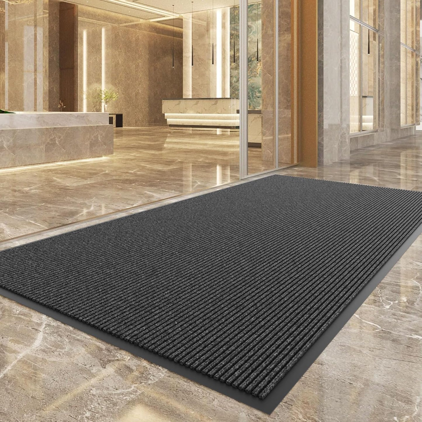 Front Door Mat Outside Entrance, 96" x 48" Sturdy Indoor Outdoor Mats for Entryway, Low Profile Welcome Doormat for Home Entrance, Non Slip Shoe Scraper Mat, Ideal for High Traffic Area