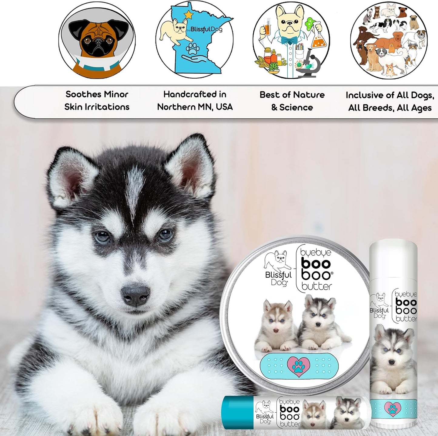 The Blissful Dog .50 oz Tube Husky Booboo Butter