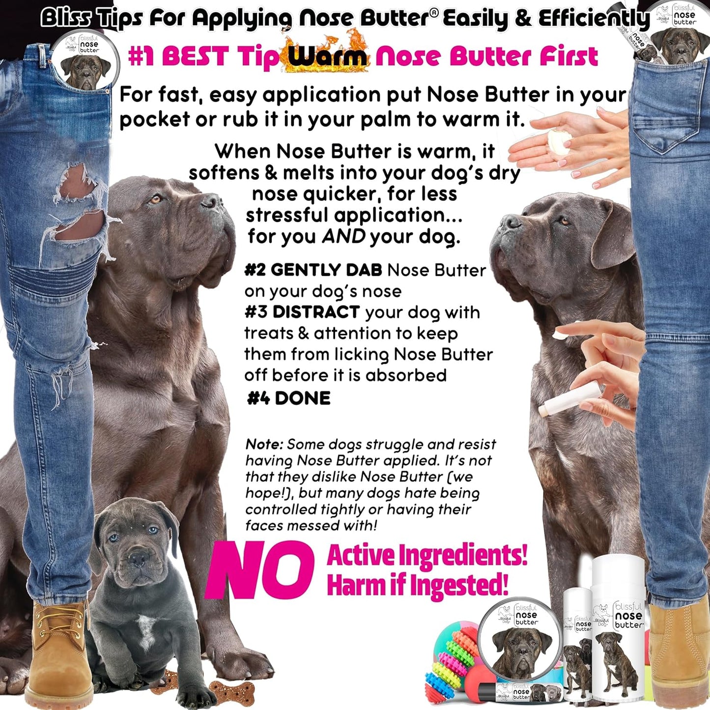 The Blissful Dog Cane Corso Unscented Nose Butter, 16oz