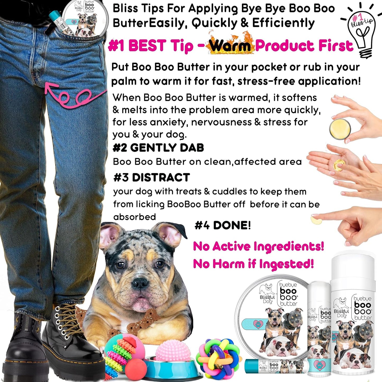 The Blissful Dog .50 oz Tube Olde ENGLISHE Bulldogge Booboo Butter