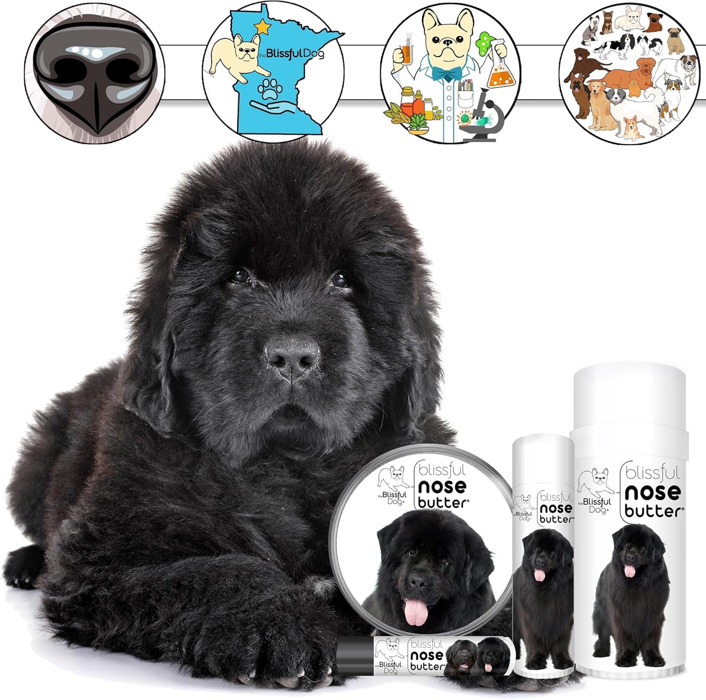 The Blissful Dog Newfoundland Unscented Nose Butter - Dog Nose Butter, 2 Ounce